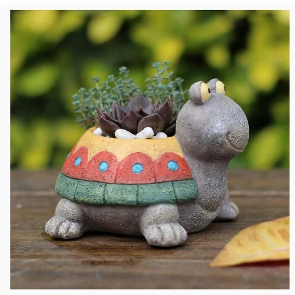 Set of 2 Turtle Planter Pots - Picture 10 of 13